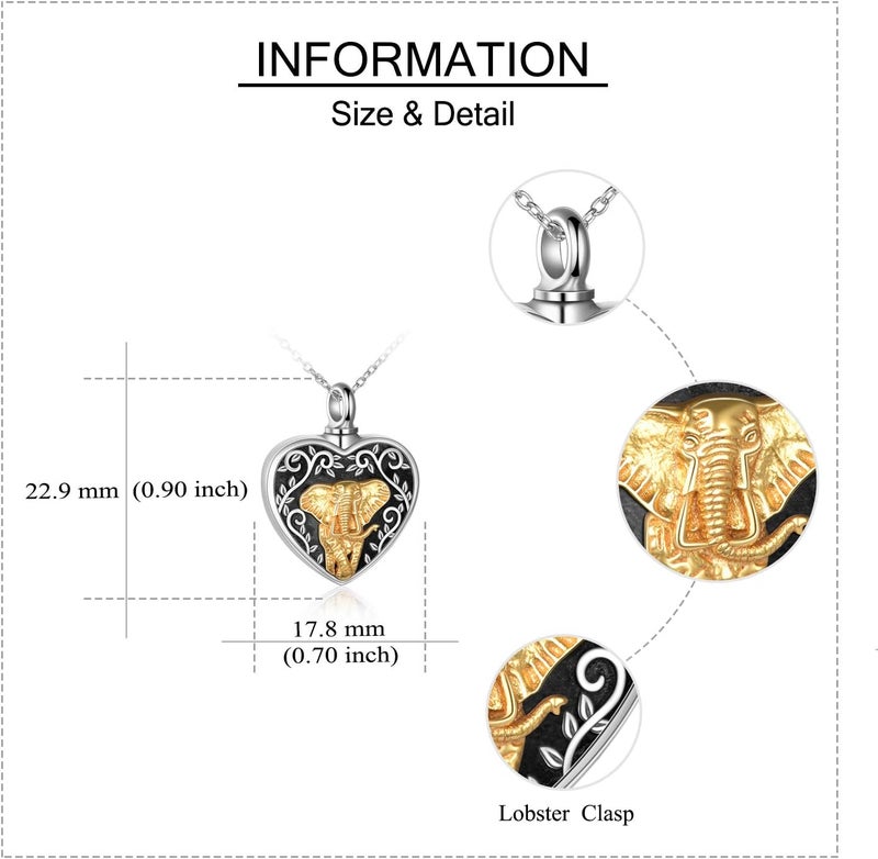 YFN Urn Necklaces for Ashes Sterling Silver Heart Urn Necklaces for Ashes Cremation Memory Jewelry for Women Men - Image 4